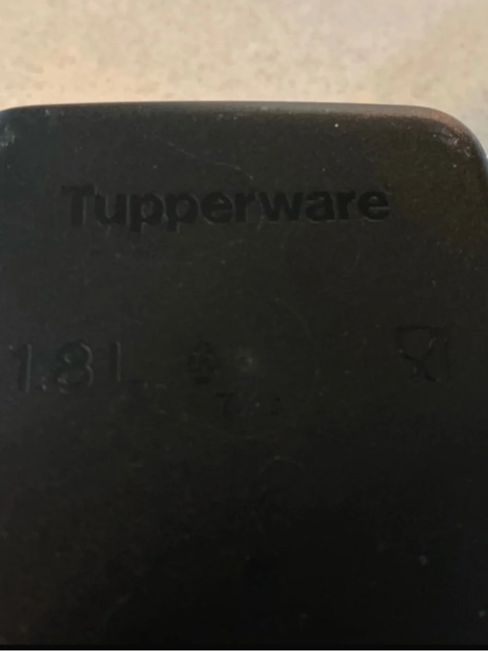 Tupperware Black & Teal Plastic Utensil Caddy
